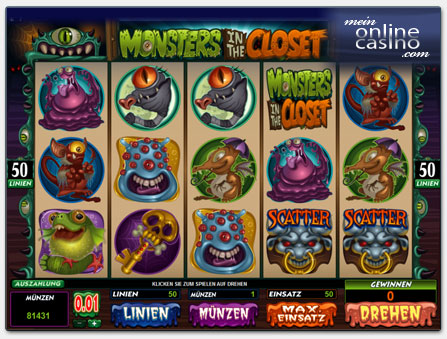 Monsters in the Closet Microgaming Spielautomat