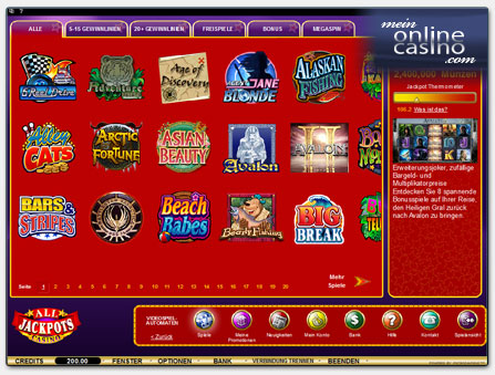 All Jackpots Casino Spiele Lobby