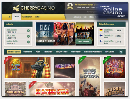 Cherry Casino Spiele Lobby
