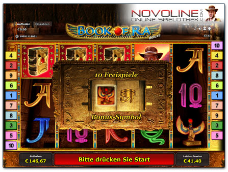 Novoline Book of Ra Deluxe Bonussymbol Auswahl