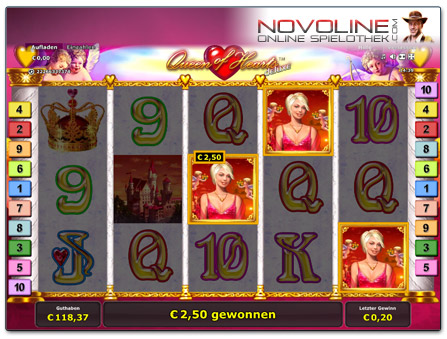 Novoline Queen of Hearts Gewinn