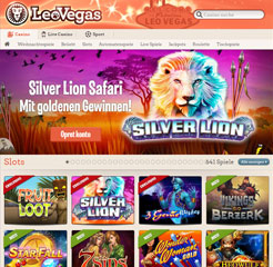 LeoVegas Casino Webseite