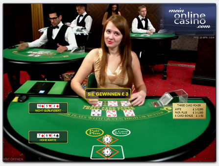 LeoVegas Three Card Poker von Evolution Gaming