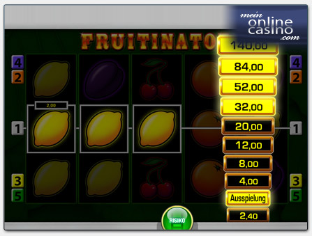Merkur Fruitinator im Sunmaker Casino
