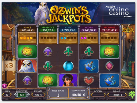 Yggdrasil Ozwin's Jackpots Echtgeld-Spielautomat