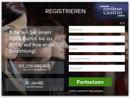 CasinoEuro Anmeldung