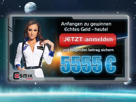 CosmikCasino 5.555€ Anmeldebonus