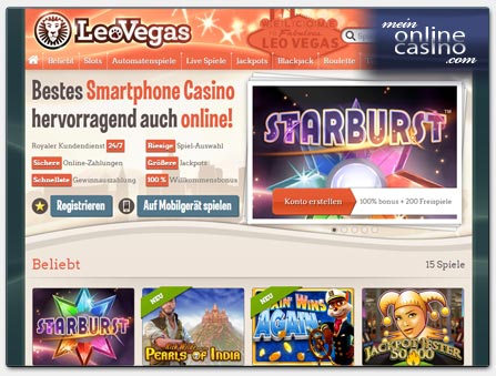 LeoVegas Spiele Lobby