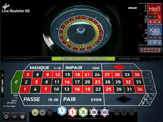 French Live Roulette mit La Partage