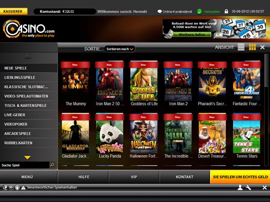 Casino.com Playtech Software