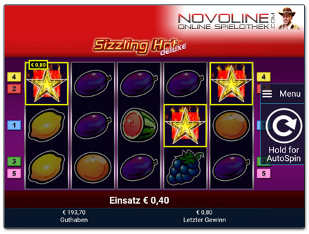 Novoline Sizzling Hot Deluxe Deluxe mobil