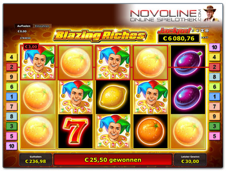 Novoline Spiel Blazing Riches Freispielrunde