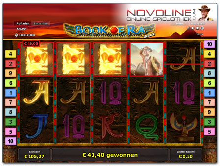 Novoline Book of Ra Deluxe Scatter Gewinn