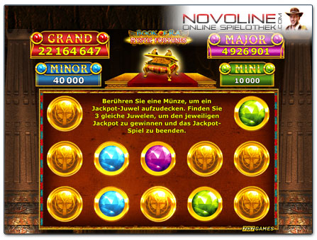 Novoline Spielautomat Book of Ra Mystic Fortunes Jackpot-Bonusrunde