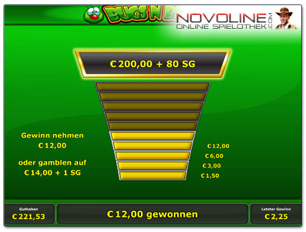 Novoline Spiel Bugs'n Bees Risikoleiter