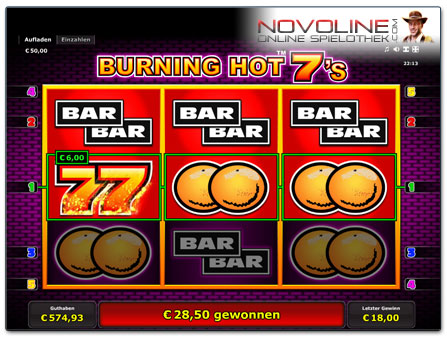 Novoline Spiel Burning Hot 7's Freispiele