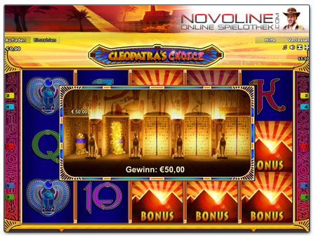 Novoline Spiel Cleopatra's Choice Bonusrunde