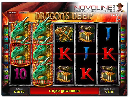 Novoline Spiel Dragon's Deep Freispielrunde