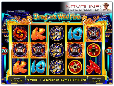 Novoline Spiel Dragon's Wild Fire Re-Spin