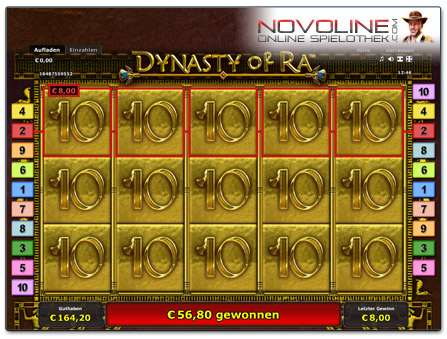 Novoline Spiel Dynasty of Ra Freispielrunde