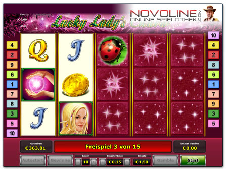 Novoline Spiel Lucky Lady's Charm Deluxe Freispiele