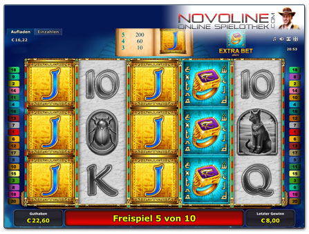 Novoline Spiel Pharaoh's Ring Freispielrunde