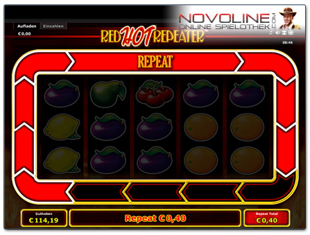 Novoline Spiel Red Hot Repeater Bonusspiel