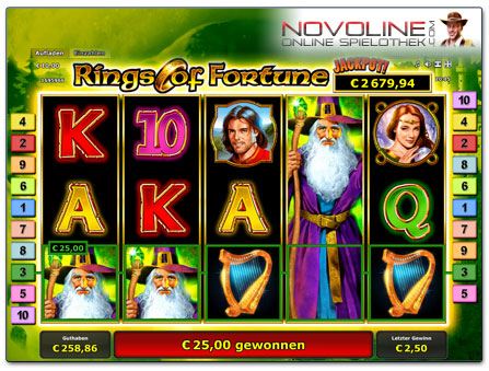 Novoline Spiel Rings of Fortune Freispielrunde
