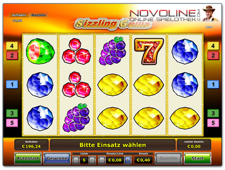 Novoline Spiel Sizzling Gems