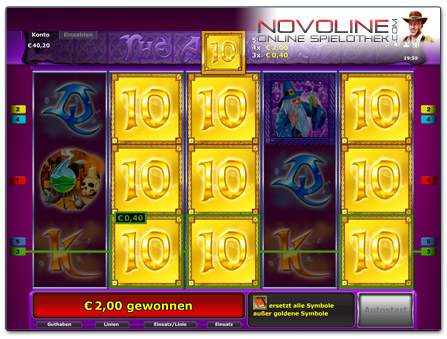 Novoline Spielautomat The Alchemist Freispielrunde