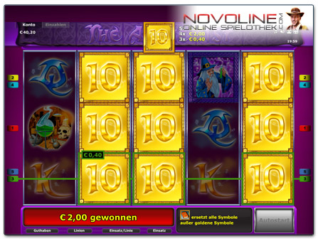 Novoline Spiel The Alchemist Freispielrunde