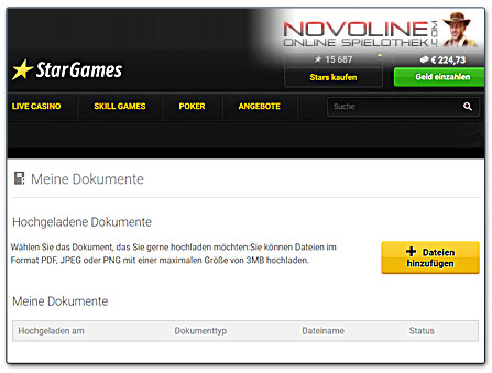 Spieler-Verifizierung im StarGames erwerben