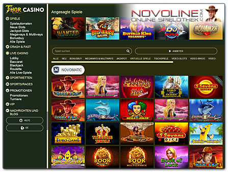 Thor Casino mit Novoline Spielen online
